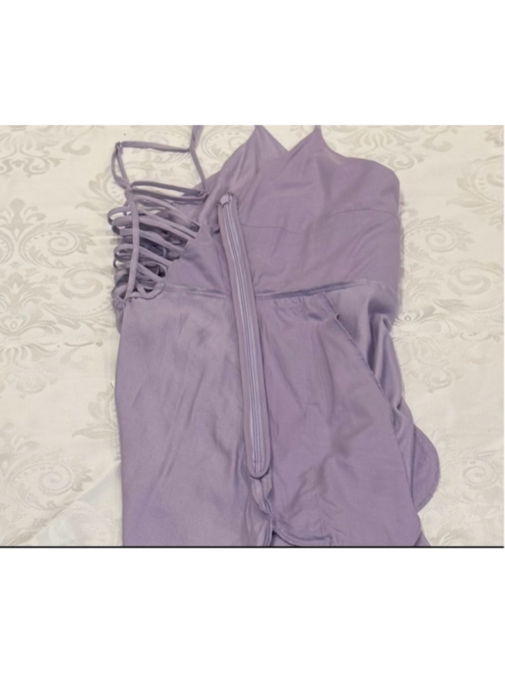 Jonathan Simkhai Prudence Pintuck Lilac Silk Maxi Dress Size M - Picture 6 of 7